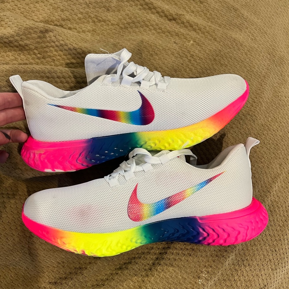 Women’s Nike running shoes rainbow